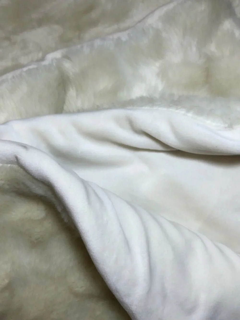 Restoration Hardware RH Ultimate Refined Luxe Faux Fur Blanket KING Ivory Cream